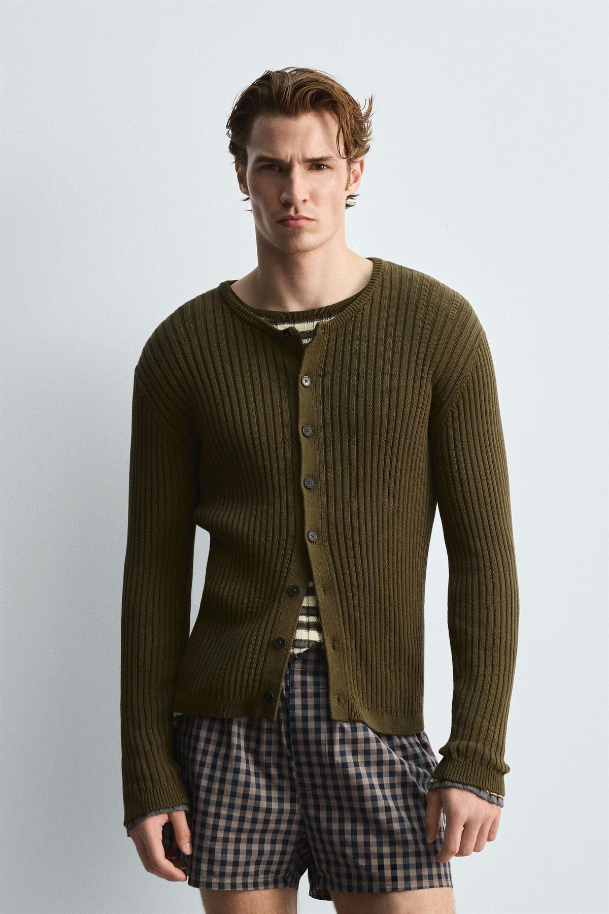 RIB KNIT CARDIGAN - Image 2