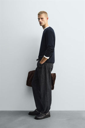 TEXTURED SWEATER WITH MERCERISED FINISH - Image 4