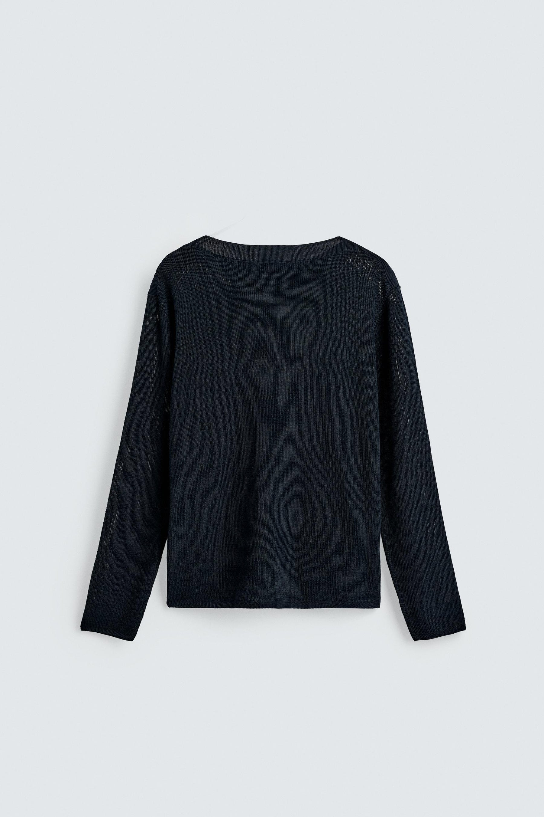 TEXTURED SWEATER WITH MERCERISED FINISH - Image 7