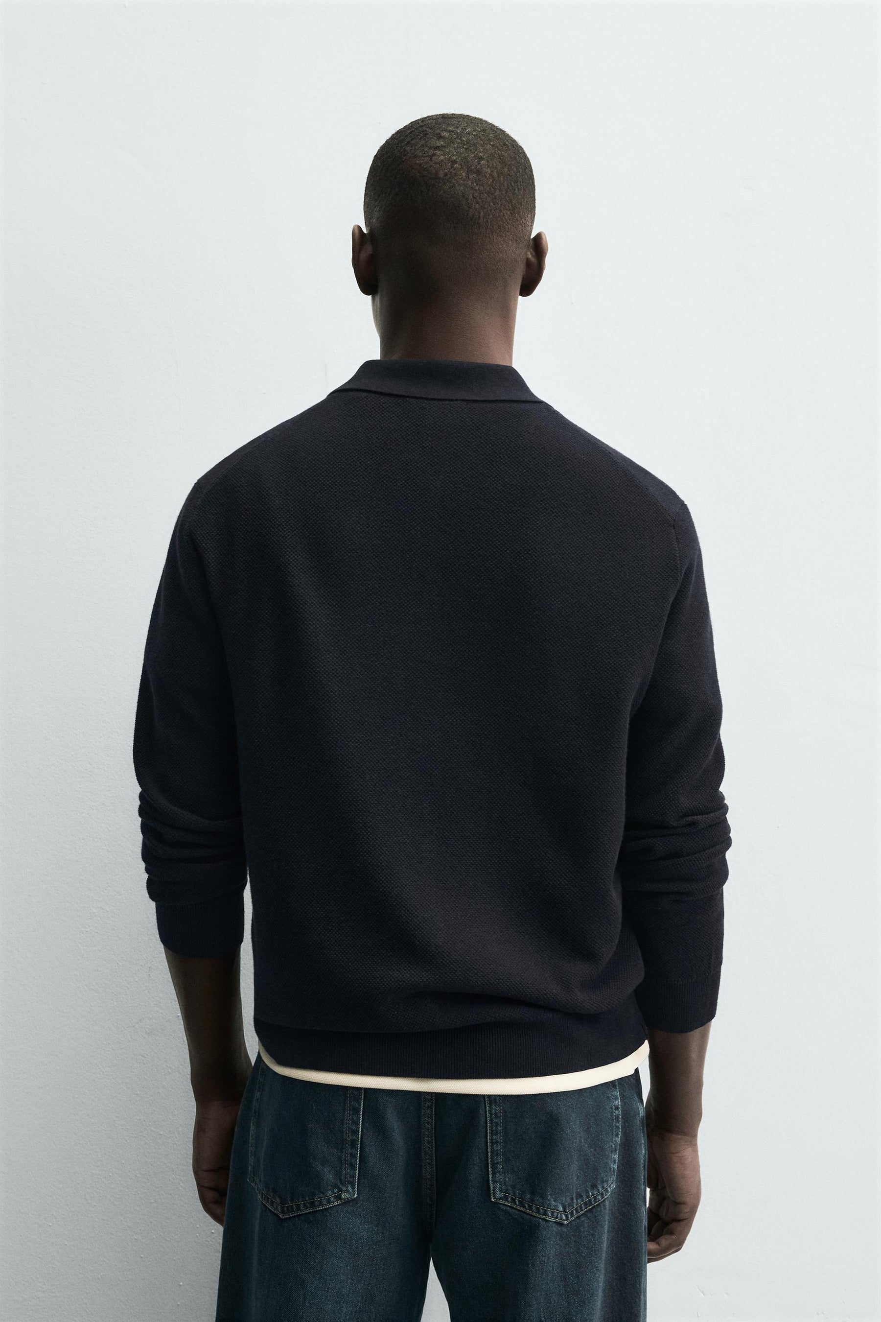 COTTON/LYOCELL KNIT POLO SHIRT - Image 3