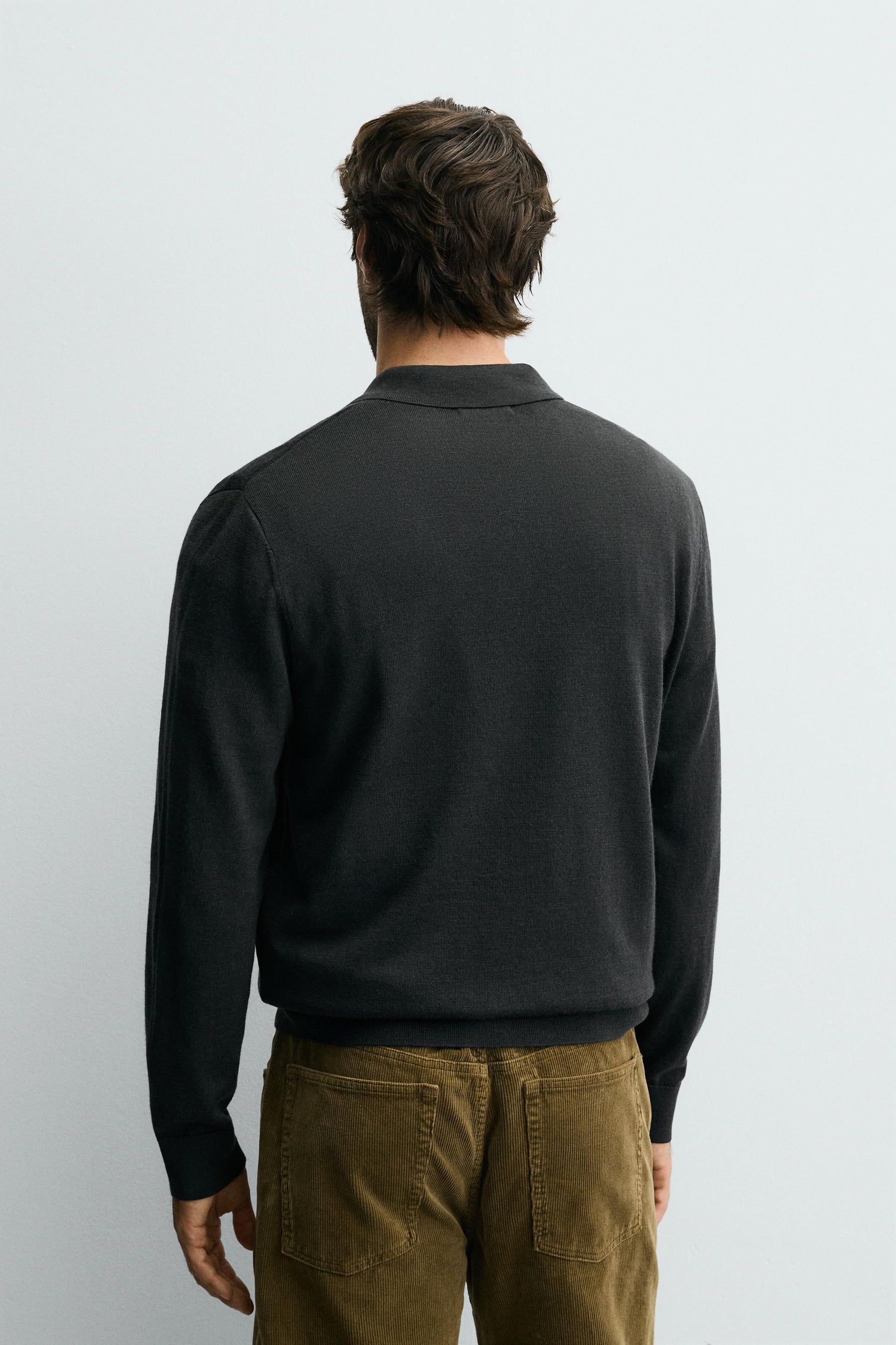 WOOL KNIT POLO SHIRT - Image 3