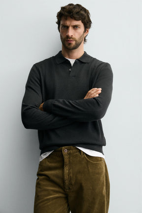 WOOL KNIT POLO SHIRT - Image 6