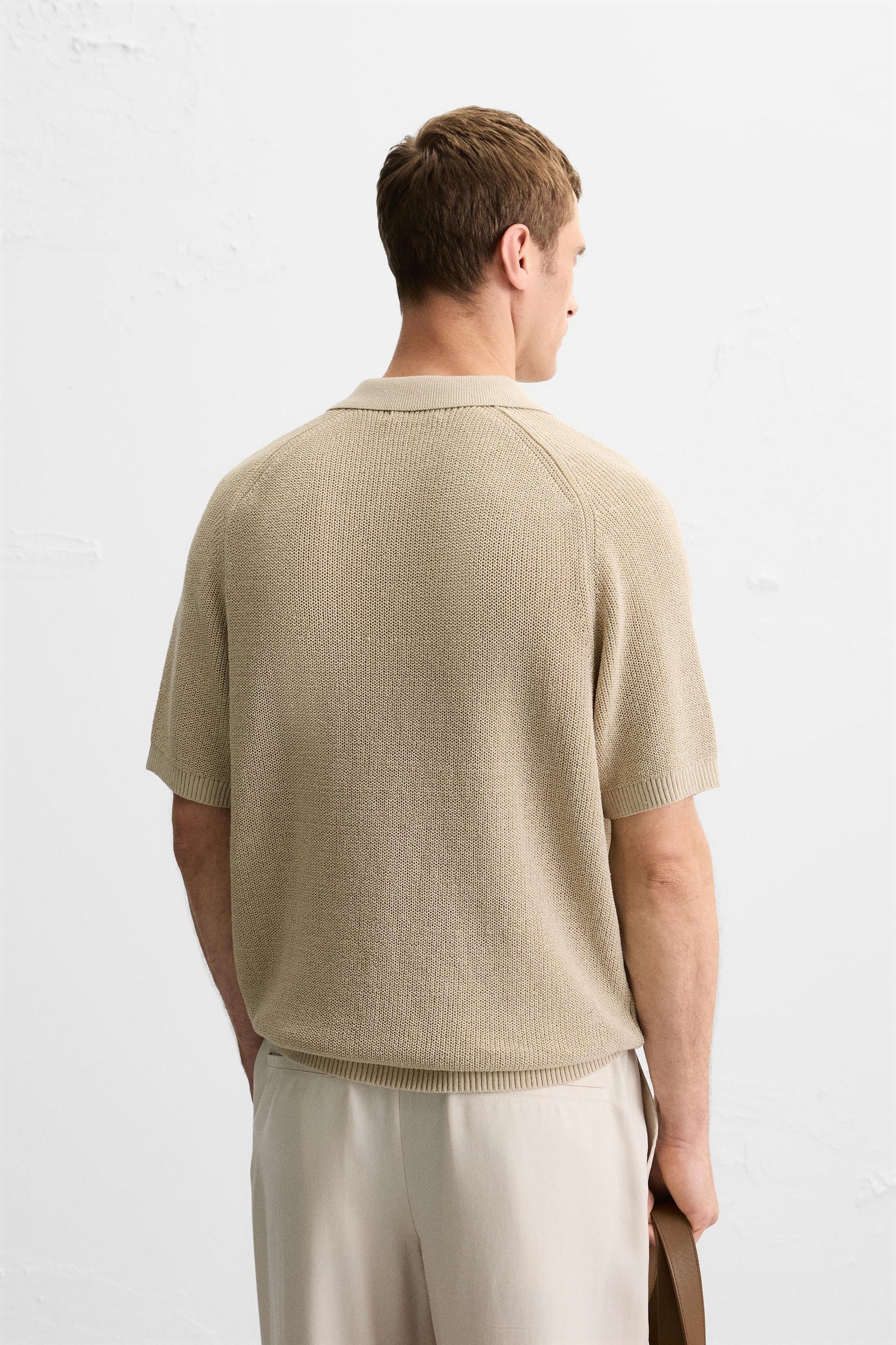 TEXTURED KNIT POLO SHIRT - Image 3