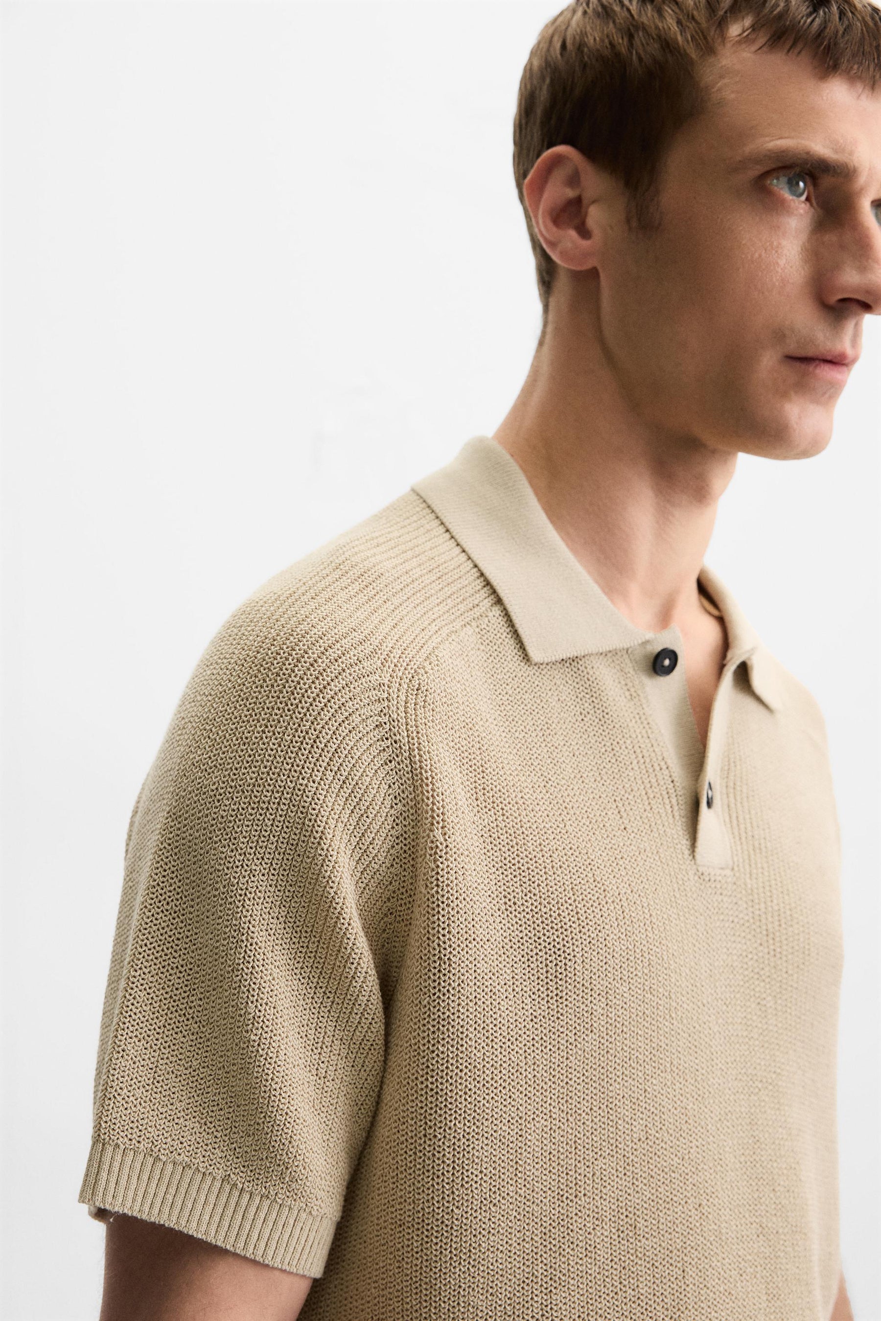TEXTURED KNIT POLO SHIRT - Image 7