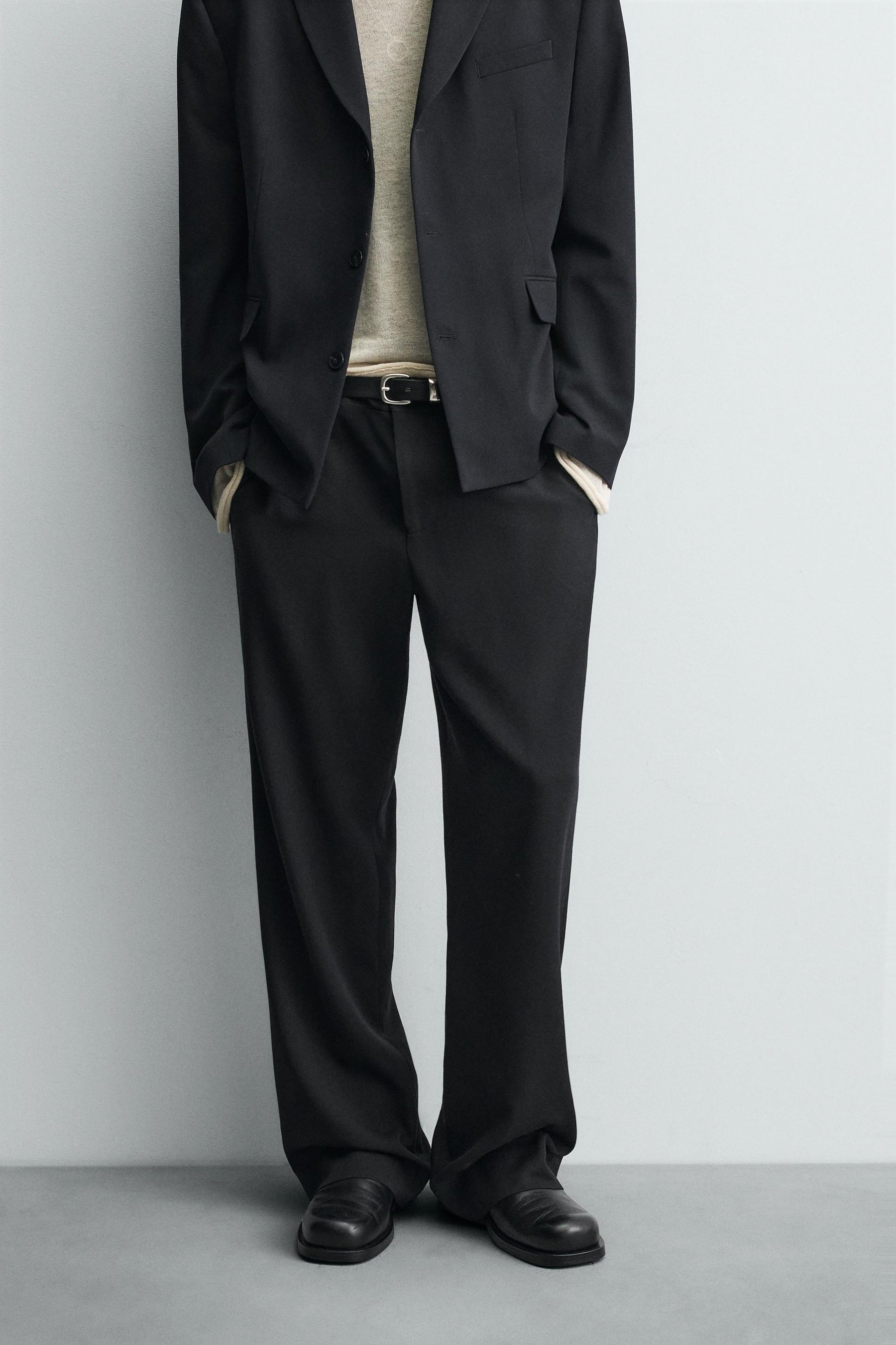 WOOL BLEND SUIT TROUSERS - Image 2