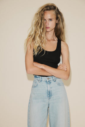 High-Waist Barrel Jeans