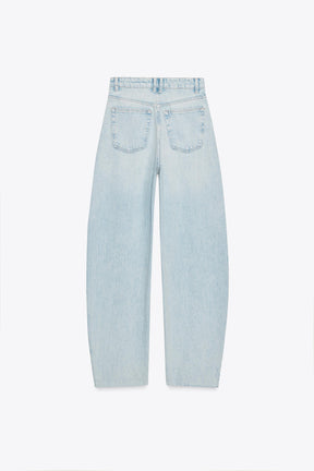 High-Waist Barrel Jeans