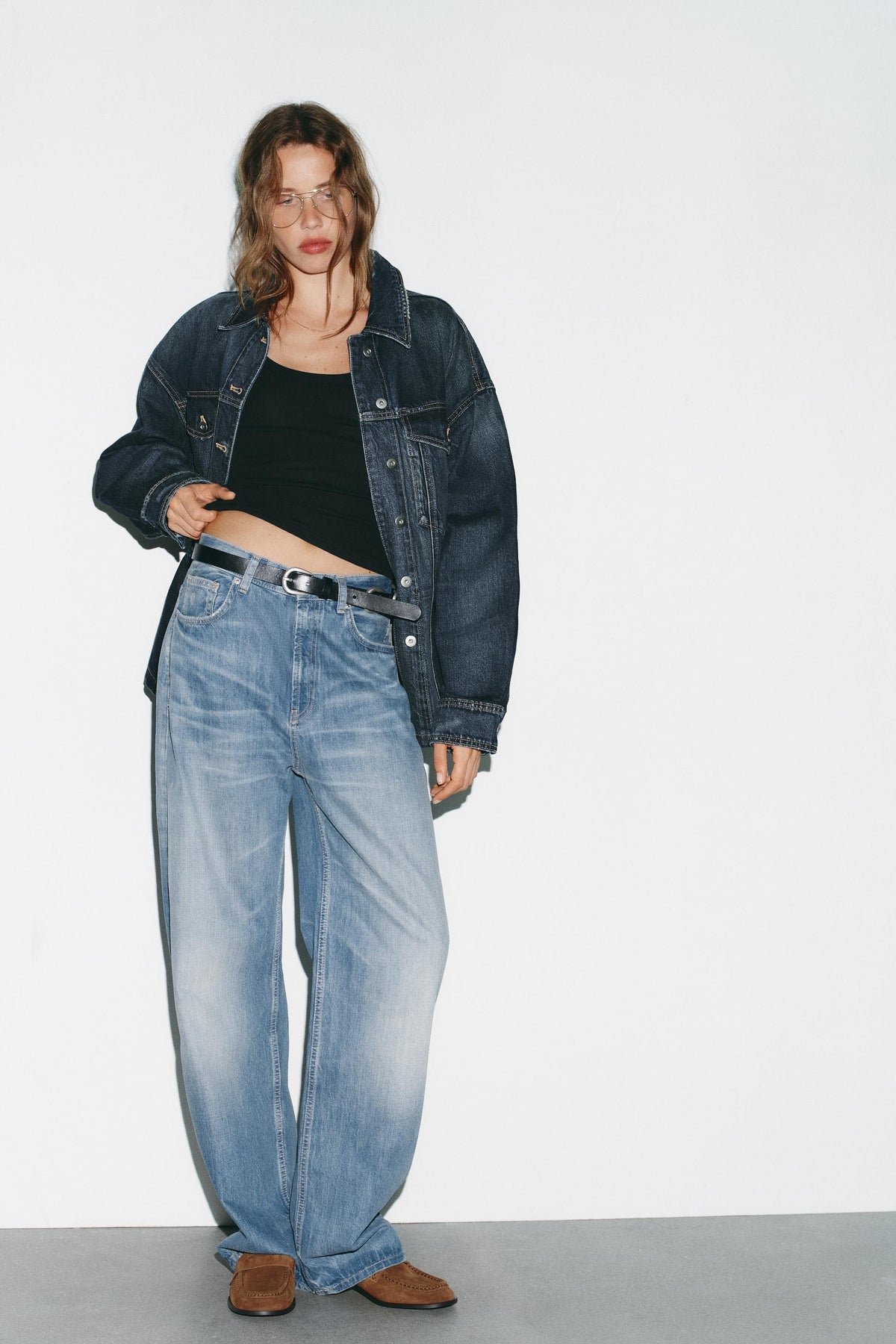 Straight Wide High-Waist Jeans