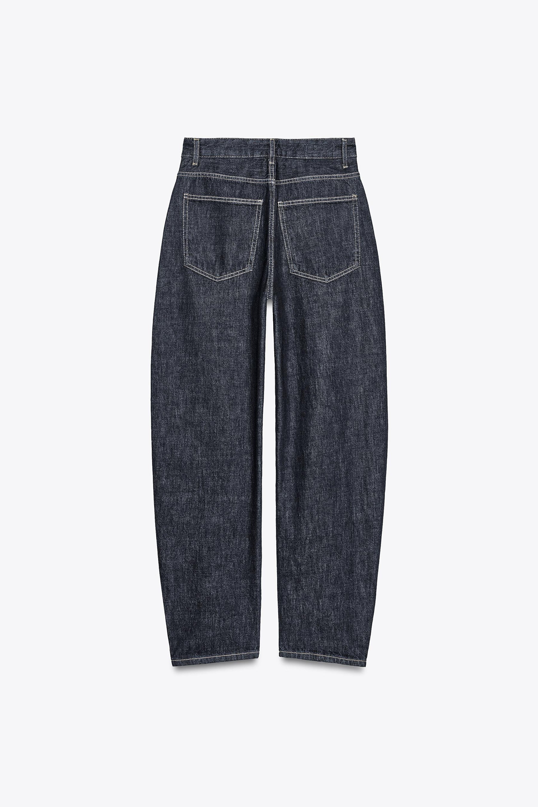 HIGH-WAIST BARREL JEANS