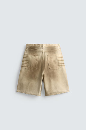 FADED PRINT BAGGY FIT BERMUDA SHORTS - Image 7