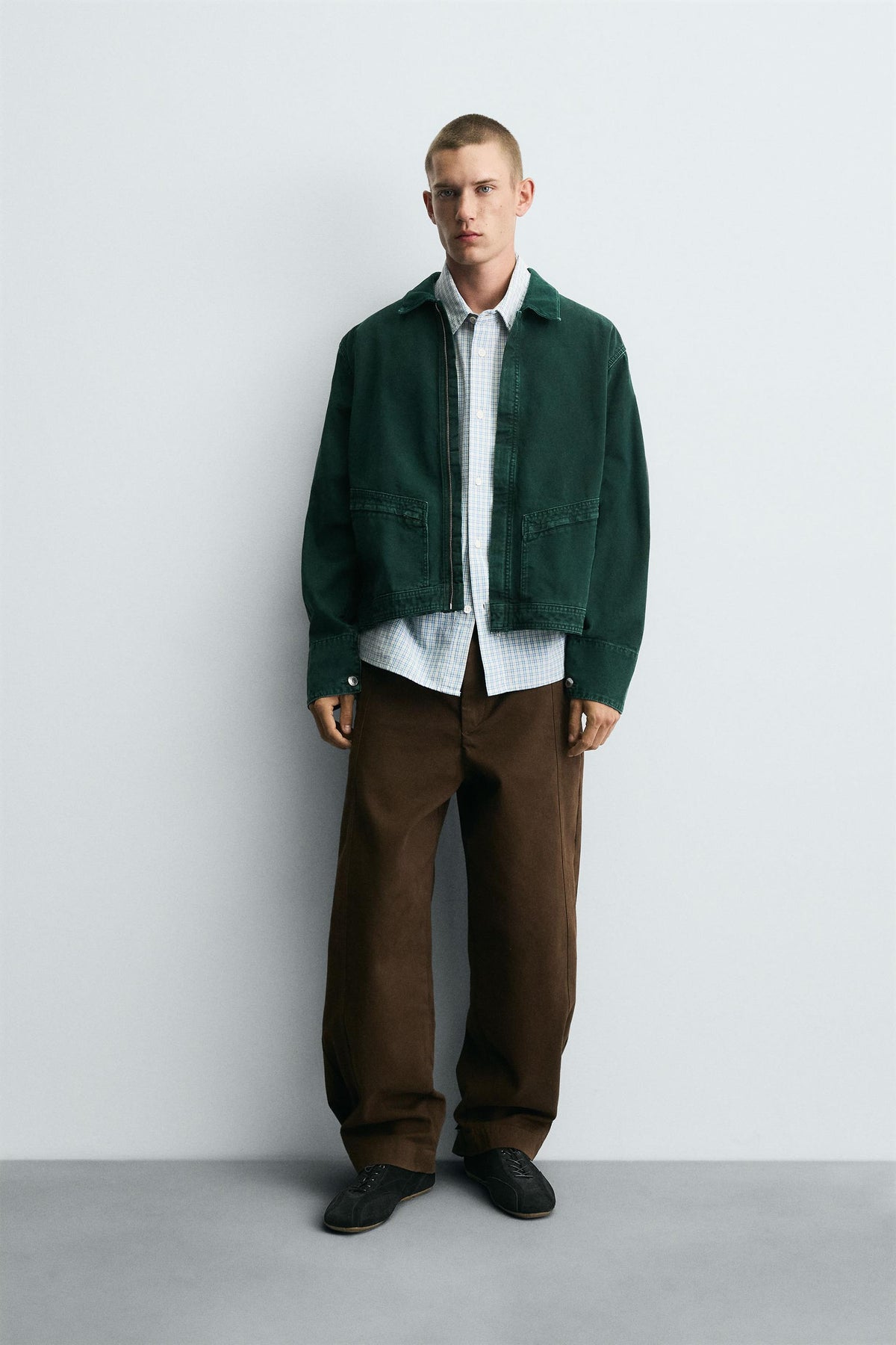 CROPPED FIT DENIM JACKET - Image 1