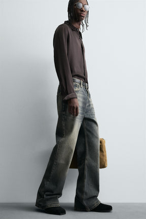 SATIN SHIRT WITH CONTRAST TRIMS - Image 5