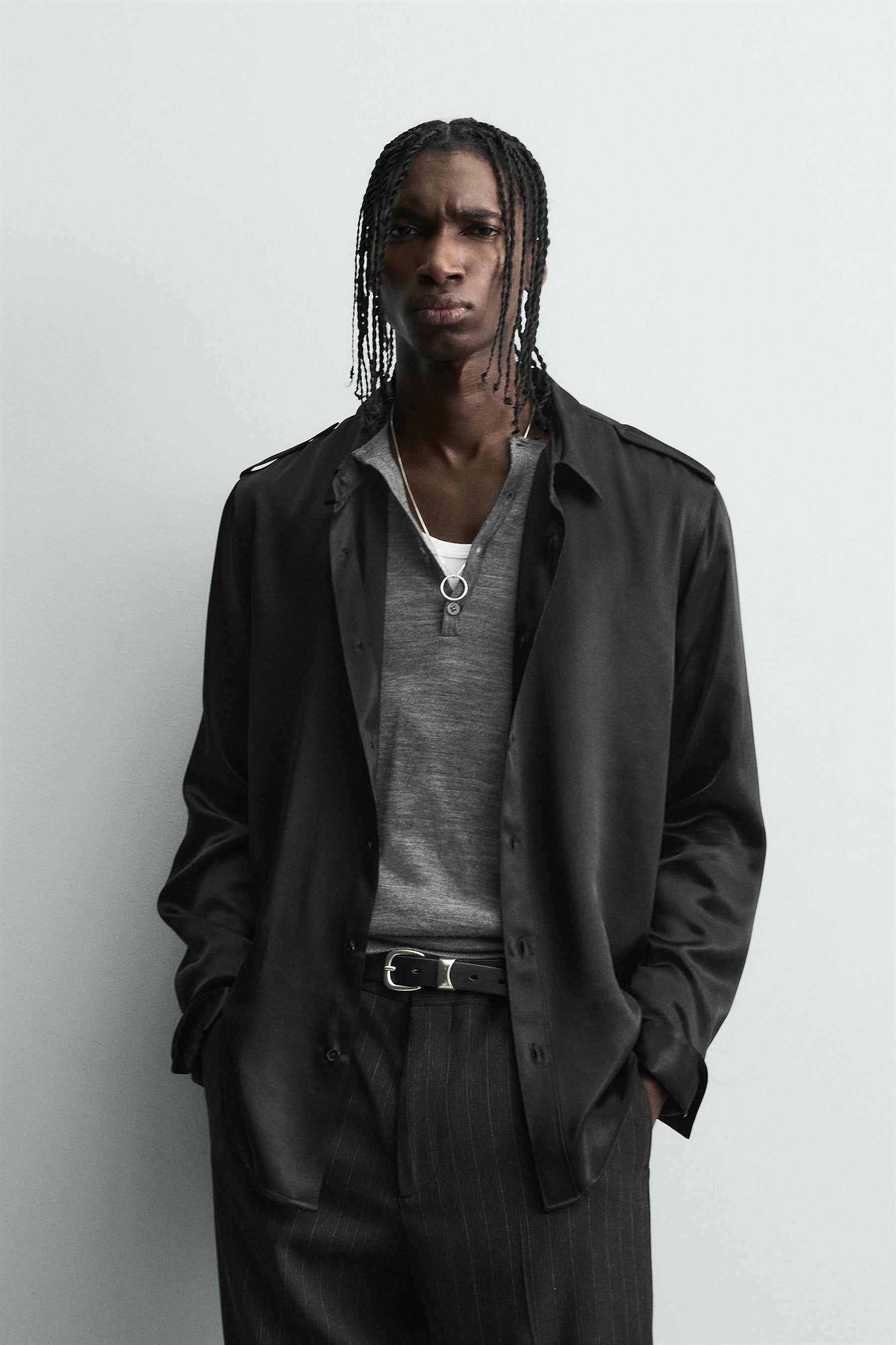 SATIN RELAXED FIT SHIRT - Image 2