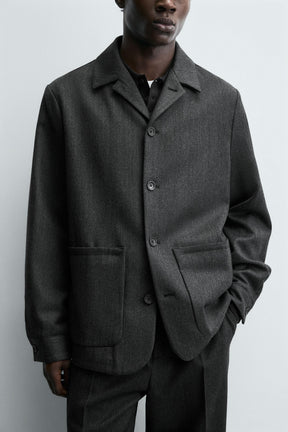 WOOL OVERSHIRT WITH POCKETS - Image 6