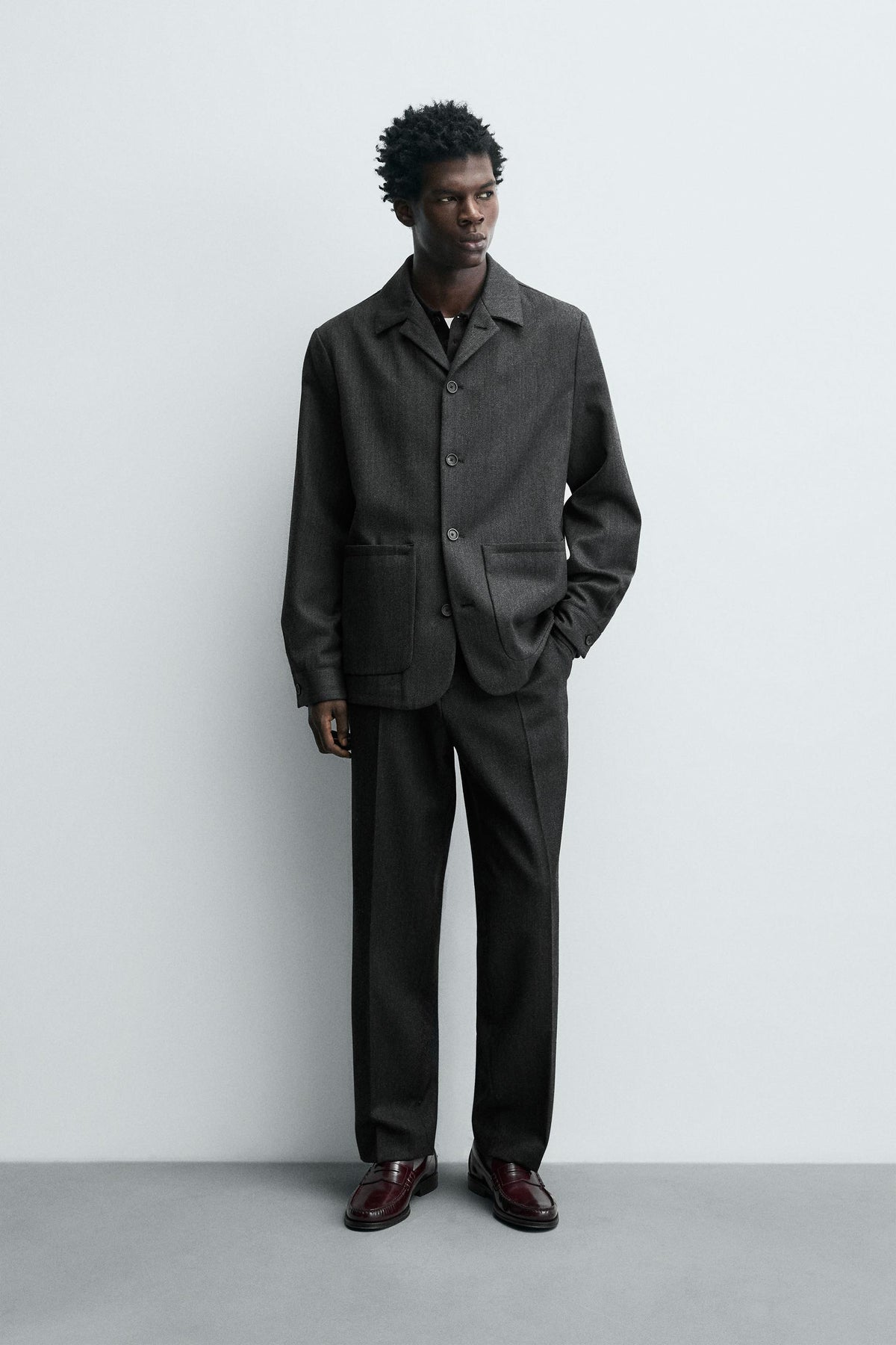 WOOL OVERSHIRT WITH POCKETS - Image 1