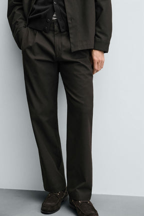 PLEATED TWILL TROUSERS - Image 5