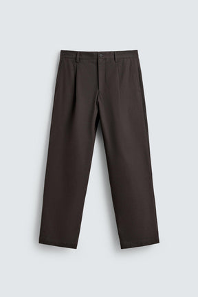PLEATED TWILL TROUSERS - Image 7