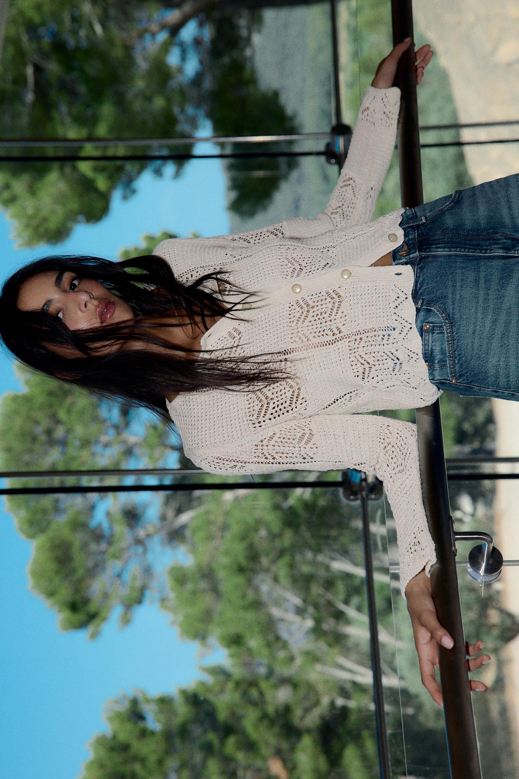 POINTELLE KNIT CARDIGAN - Image 2