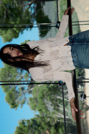 POINTELLE KNIT CARDIGAN - Image 2