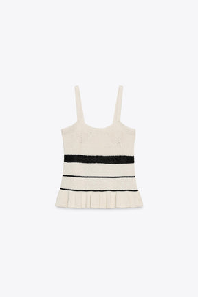 TEXTURED KNIT STRAPPY TOP - Image 3