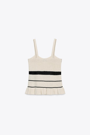 TEXTURED KNIT STRAPPY TOP - Image 4