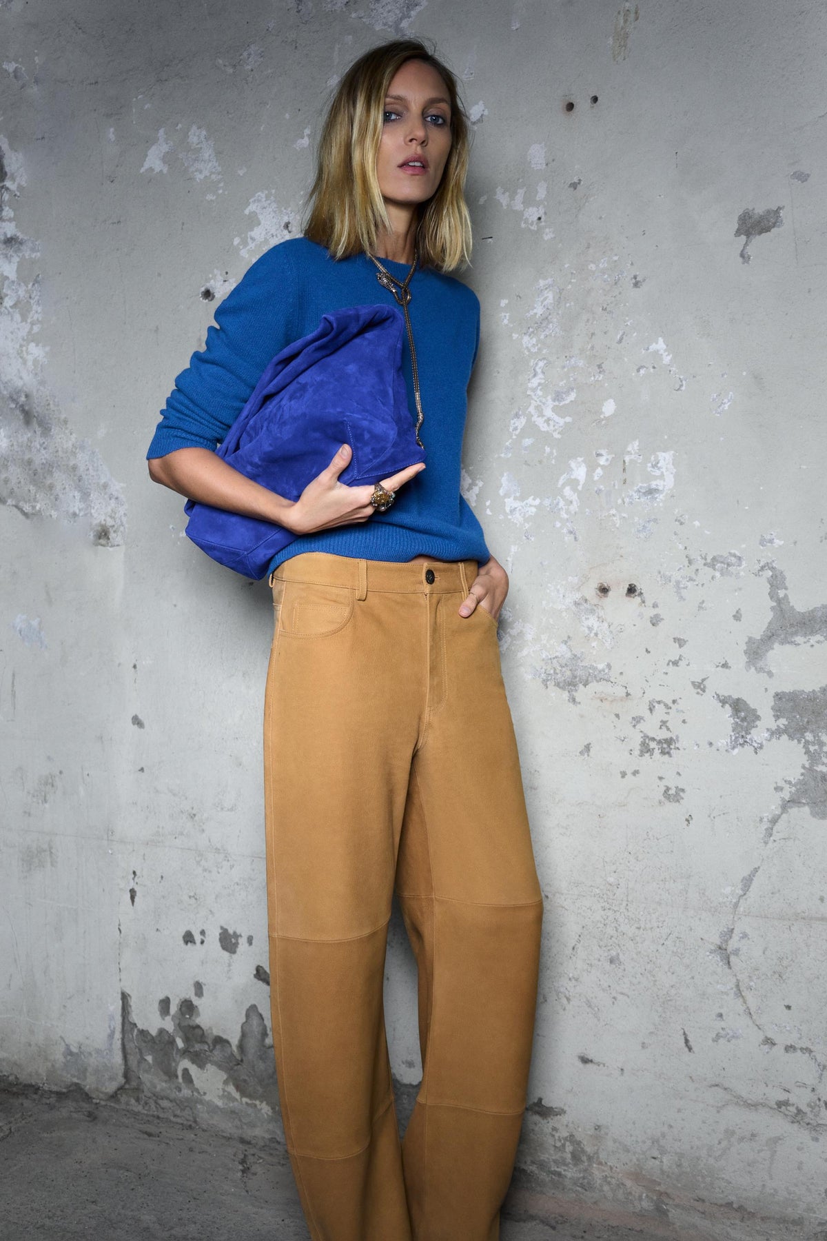 Cashmere wool long jumper