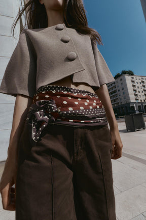 COVERED BUTTON KNIT CARDIGAN - Image 2