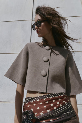 Knit Cardigan with Covered