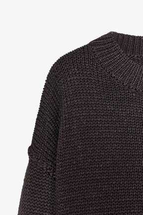 KNIT JUMPER WITH EXPOSED SEAMS - Image 8