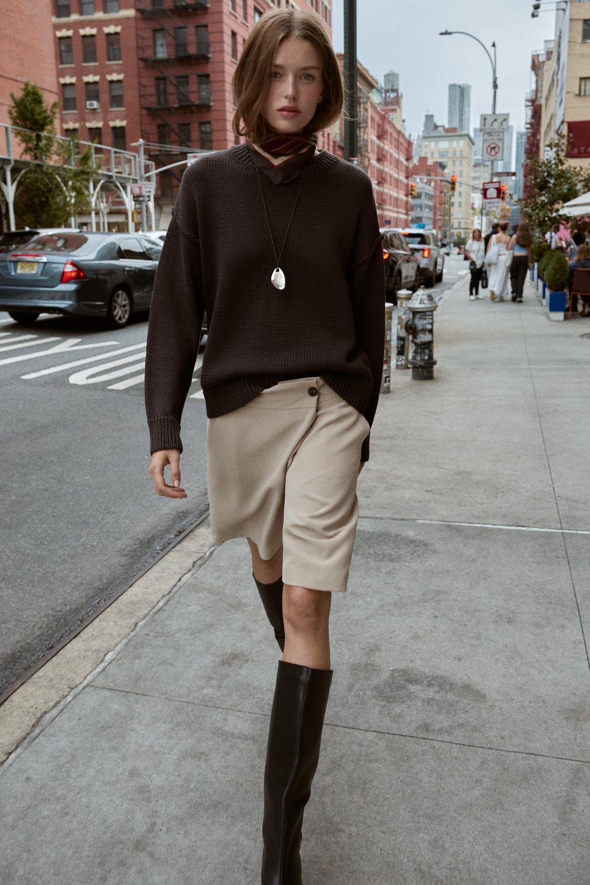 KNIT JUMPER WITH EXPOSED SEAMS - Image 1