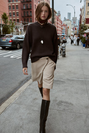 KNIT JUMPER WITH EXPOSED SEAMS - Image 1