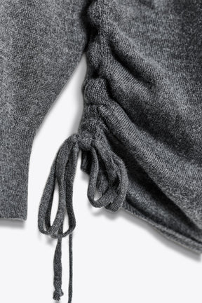 KNIT JUMPER WITH DRAWSTRINGS
