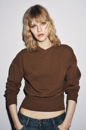 V-Neck Knit Jumper