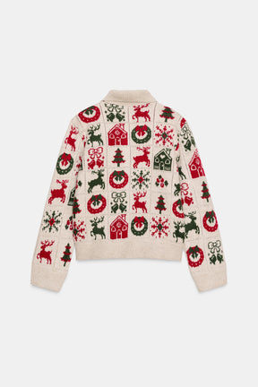 Jacquard Christmas Cardigan