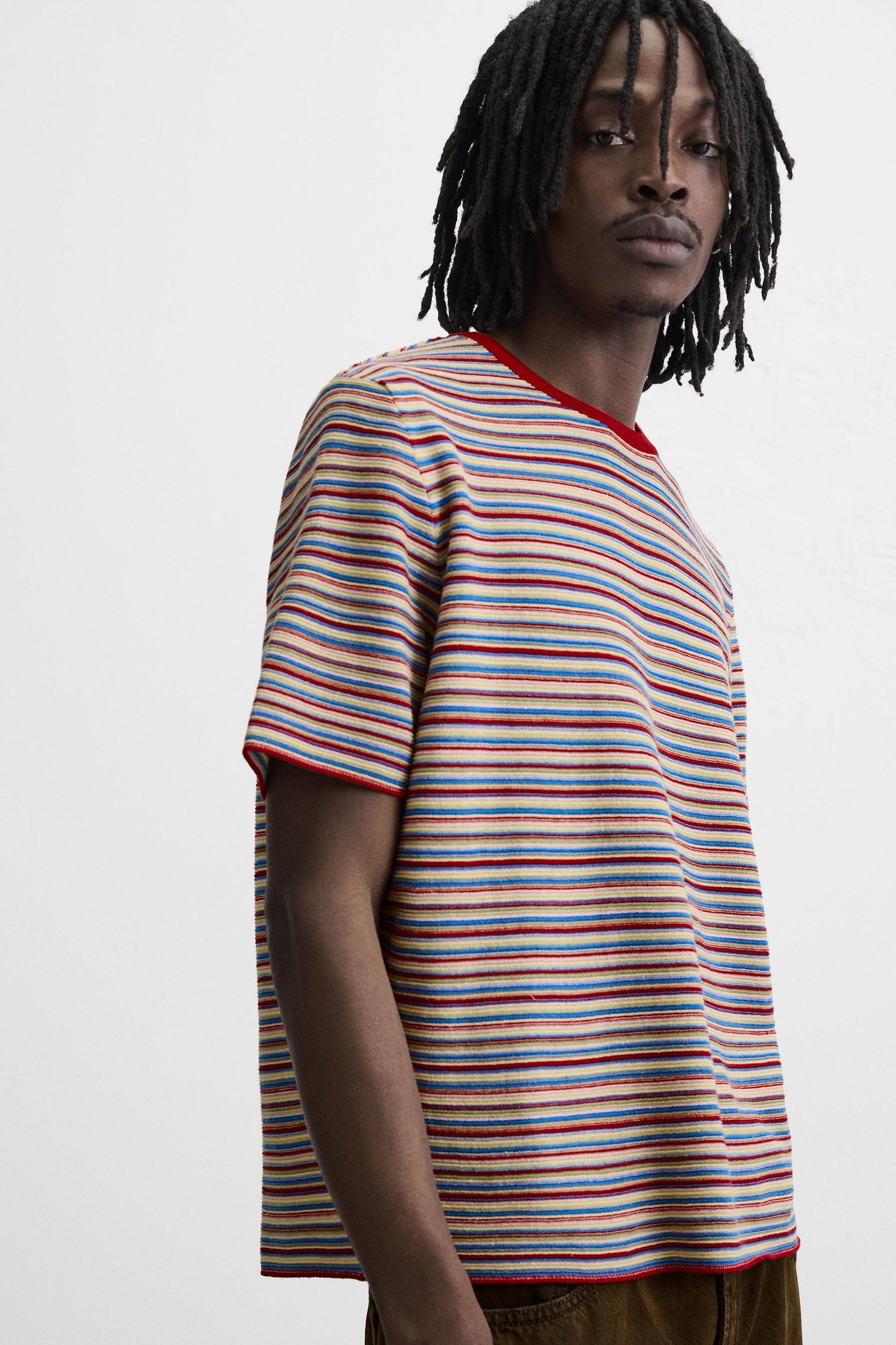 STRIPED KNIT T-SHIRT - Image 5