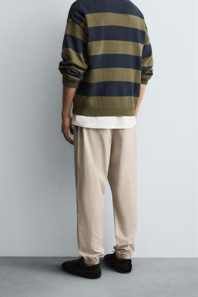 SLIM FIT JOGGER WAIST TROUSERS - Image 3