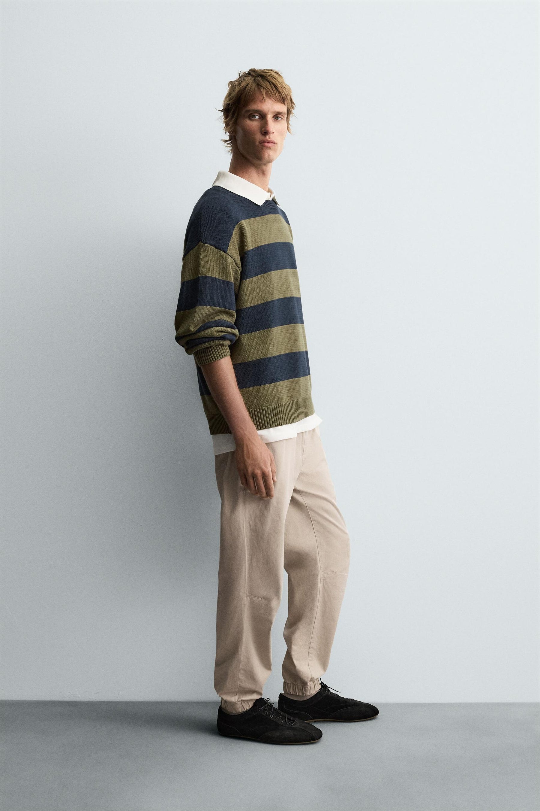 SLIM FIT JOGGER WAIST TROUSERS - Image 4