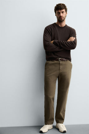 STRAIGHT-LEG TWILL TROUSERS - Image 6