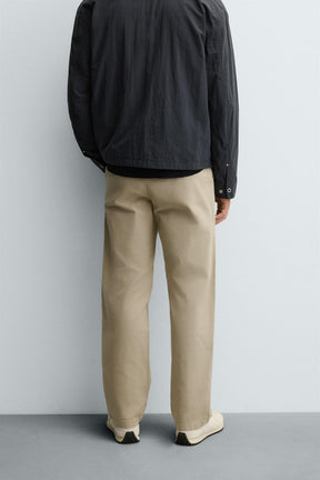STRAIGHT-LEG TWILL TROUSERS - Image 3