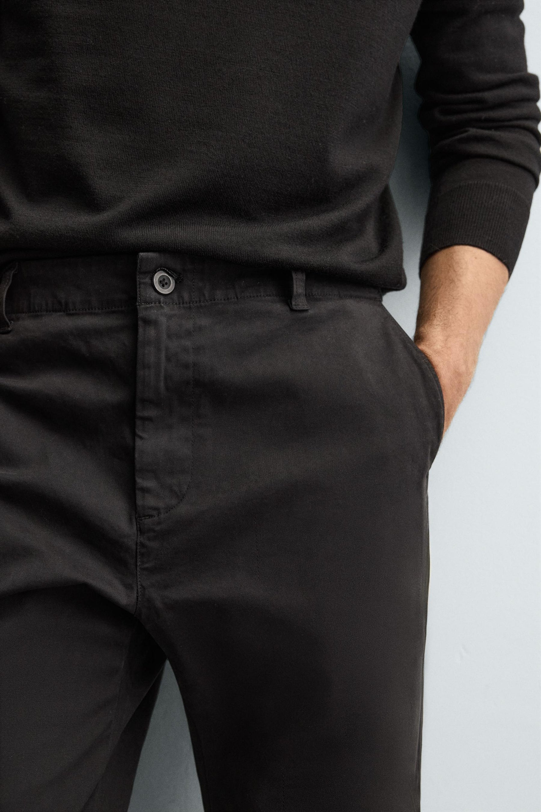 STRAIGHT-LEG TWILL TROUSERS - Image 5