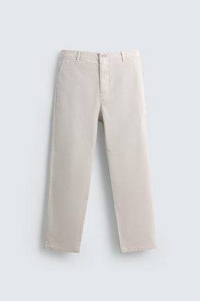 STRAIGHT-LEG TWILL TROUSERS - Image 6