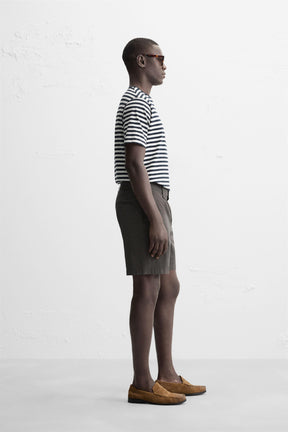 PLEATED REGULAR FIT BERMUDA SHORTS - Image 4