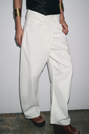 Pleated Cotton Trousers