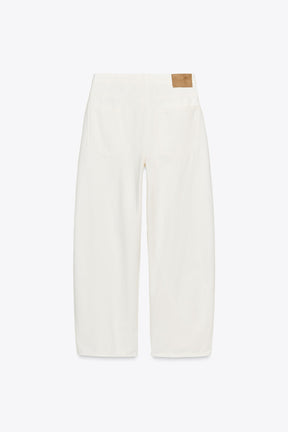 Pleated Cotton Trousers