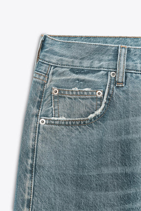 Baggy mid-waist denim jeans
