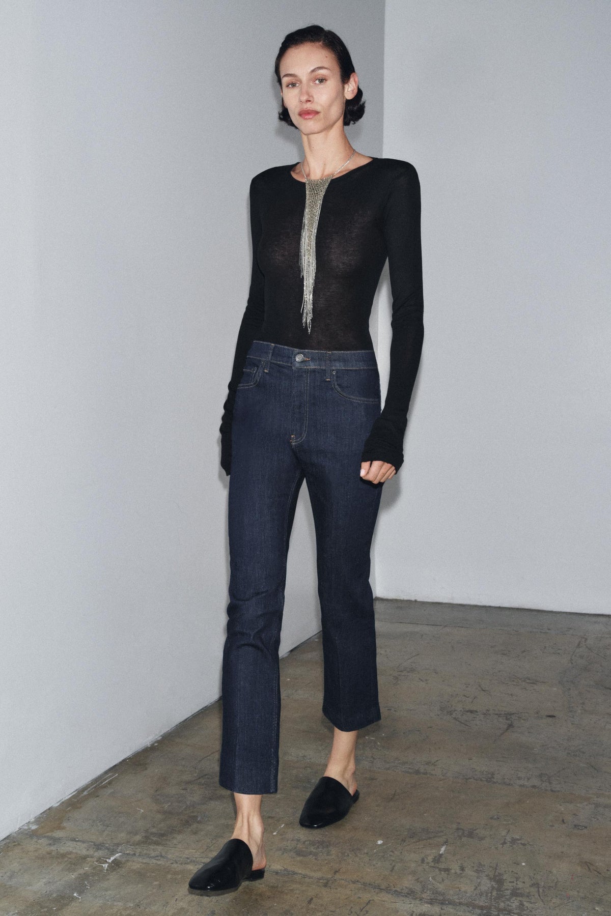 Mid-Waist Bootcut Jeans