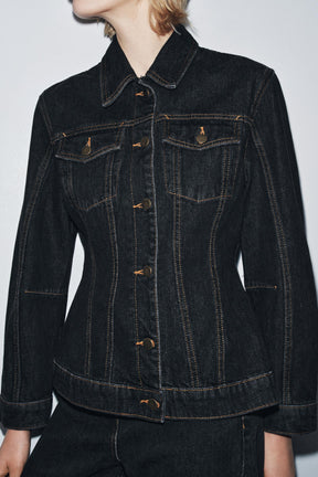 ZW COLLECTION FITTED DENIM JACKET - Image 2