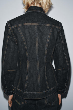 ZW COLLECTION FITTED DENIM JACKET - Image 3