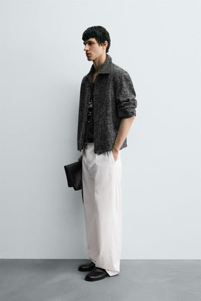 ZIP-UP TEXTURED OVERSHIRT - Image 4