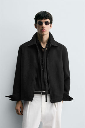 ZIP-UP TEXTURED OVERSHIRT - Image 2